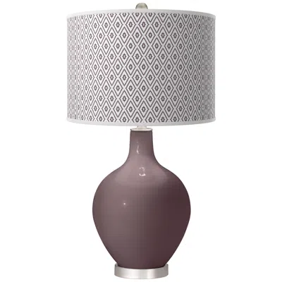 Color Plus Poetry Plum Diamonds Ovo Table Lamp