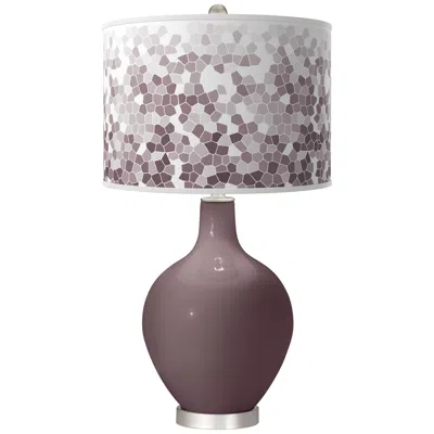 Color Plus Poetry Plum Mosaic Ovo Table Lamp