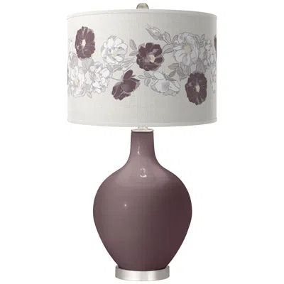 Color Plus Poetry Plum Rose Bouquet Ovo Table Lamp