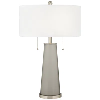 Color Plus Requisite Gray Peggy Glass Table Lamp