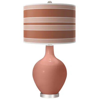Color Plus Rojo Dust Bold Stripe Ovo Table Lamp