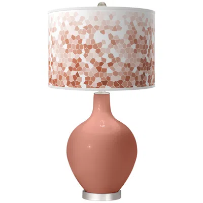 Color Plus Rojo Dust Mosaic Ovo Table Lamp