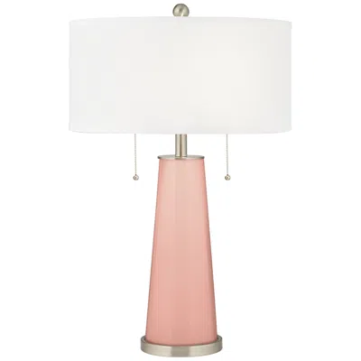Color Plus Rustique Warm Coral Peggy Glass Table Lamp