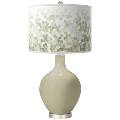 Color Plus Sage Mosaic Ovo Table Lamp
