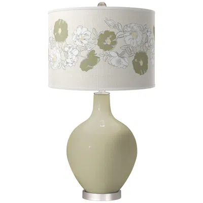 Color Plus Sage Rose Bouquet Ovo Table Lamp