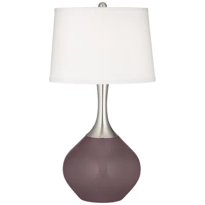 Color Plus Spencer 31" Fog Linen Shade Poetry Plum Purple Table Lamp