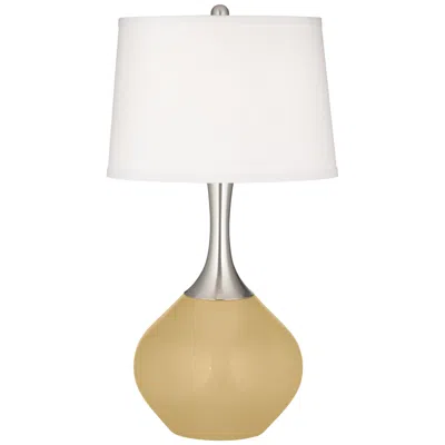 Color Plus Spencer 31" High Modern Glass Humble Gold Table Lamp