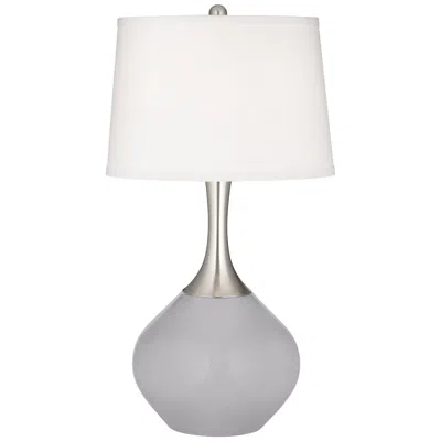 Color Plus Spencer 31" High Modern Glass Swanky Gray Table Lamp
