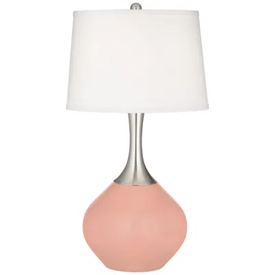 Color Plus Spencer 31" High Modern Mellow Coral Pink Table Lamp