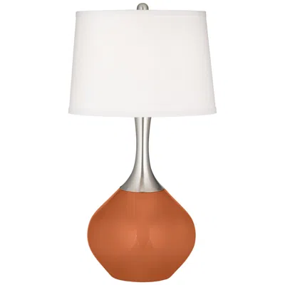 Color Plus Spencer 31" High Robust Orange Table Lamp