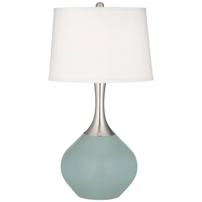 Color Plus Spencer 31" Modern Aqua-sphere Blue Table Lamp