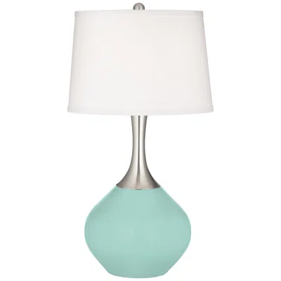 Color Plus Spencer 31" Modern Cay Blue Table Lamp