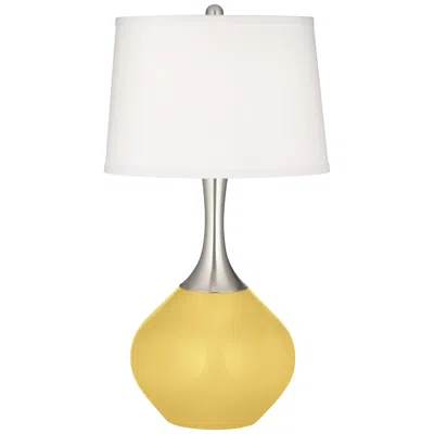 Color Plus Spencer 31" Modern Daffodil Yellow Table Lamp