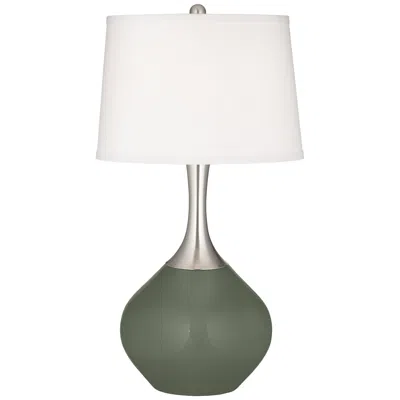 Color Plus Spencer 31" Modern Deep Lichen Green Table Lamp