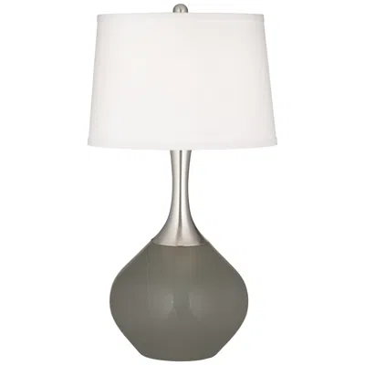 Color Plus Spencer 31" Modern Gauntlet Gray Table Lamp