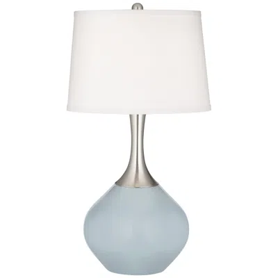 Color Plus Spencer 31" Modern Glass Take Five Blue Table Lamp