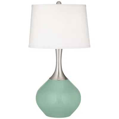 Color Plus Spencer 31" Modern Grayed Jade Green Table Lamp