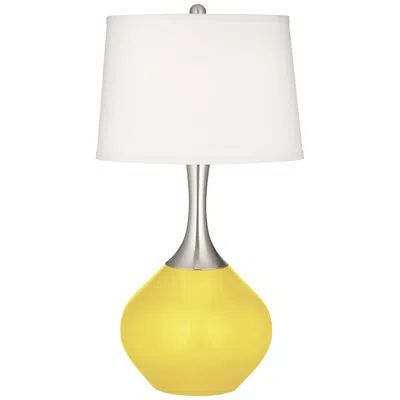 Color Plus Spencer 31" Modern Lemon Twist Yellow Table Lamp