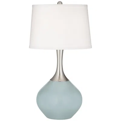 Color Plus Spencer 31" Modern Rain Blue Table Lamp