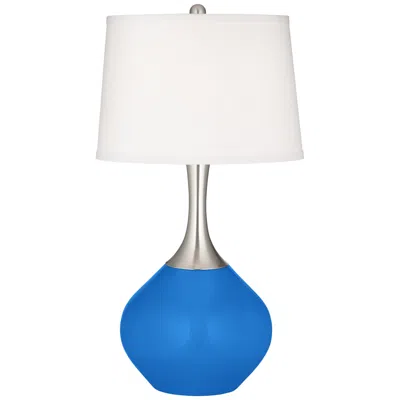 Color Plus Spencer 31" Modern Royal Blue Table Lamp