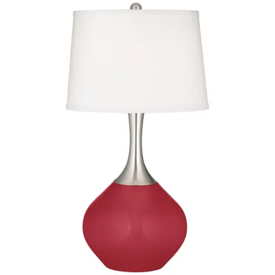 Color Plus Spencer 31" Modern Samba Red Table Lamp