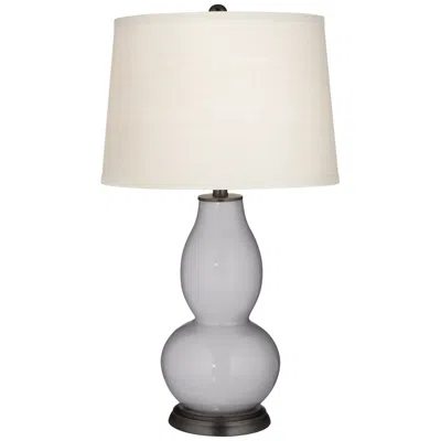 Color Plus Swanky Gray Double Gourd Table Lamp