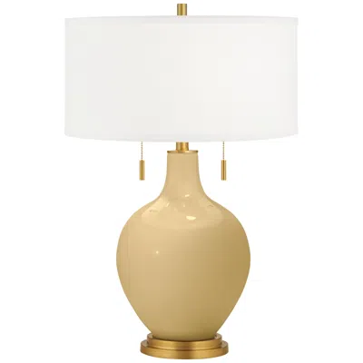 Color Plus Toby Brass 28" High Humble Gold Table Lamp
