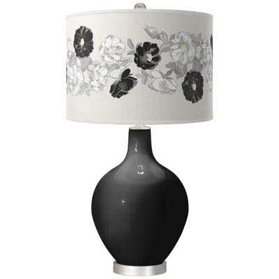 Color Plus Tricorn Black Rose Bouquet Ovo Table Lamp