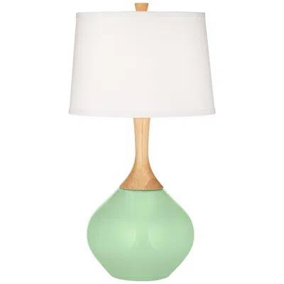 Color Plus Wexler 31" High Modern Flower Stem Green Table Lamp
