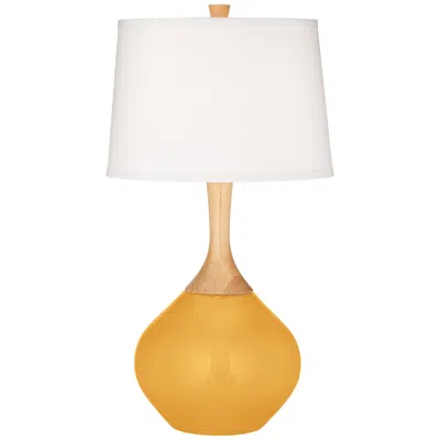 Color Plus Wexler 31" High Modern Marigold Yellow Table Lamp