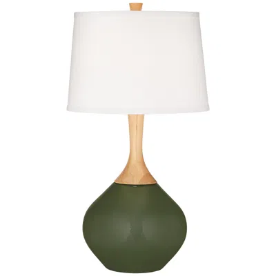 Color Plus Wexler 31" Secret Garden Green Modern Table Lamp