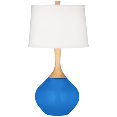 Color Plus Wexler 31" White Shade Coastal Royal Blue Table Lamp