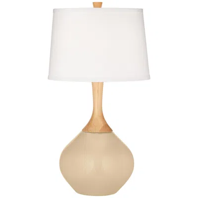 Color Plus Wexler 31" White Shade Colonial Tan Modern Table Lamp