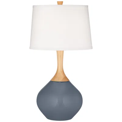 Color Plus Wexler 31" White Shade Granite Peak Gray Modern Table Lamp