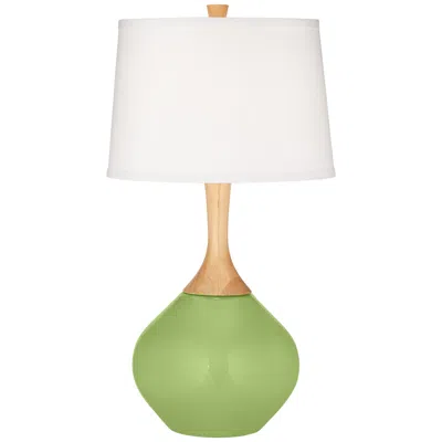 Color Plus Wexler 31" White Shade Lime Rickey Green Table Lamp