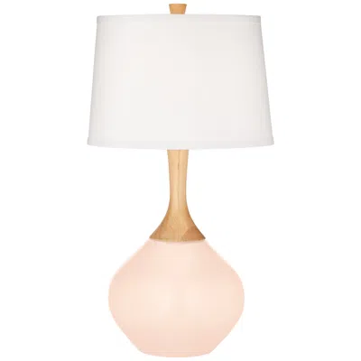 Color Plus Wexler 31" White Shade Linen Base Table Lamp
