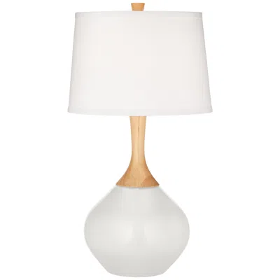 Color Plus Wexler 31" White Shade Modern Winter White Table Lamp