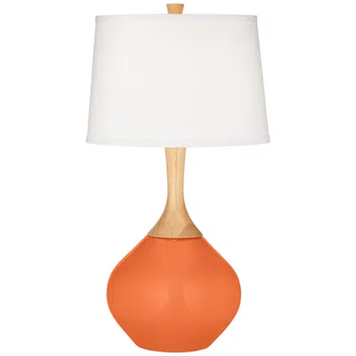 Color Plus Wexler 31" White Shade Nectarine Orange Modern Table Lamp