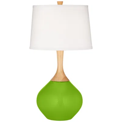 Color Plus Wexler 31" White Shade Neon Green Modern Table Lamp