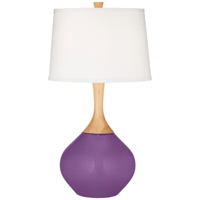 Color Plus Wexler 31" White Shade Passionate Purple Table Lamp