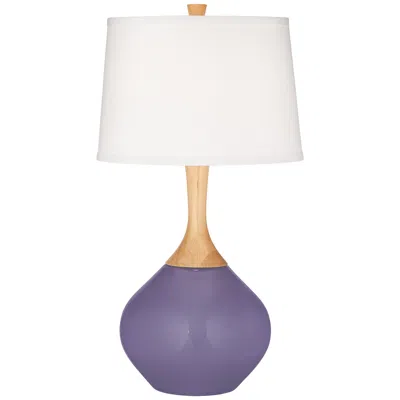 Color Plus Wexler 31" White Shade Purple Haze Modern Table Lamp