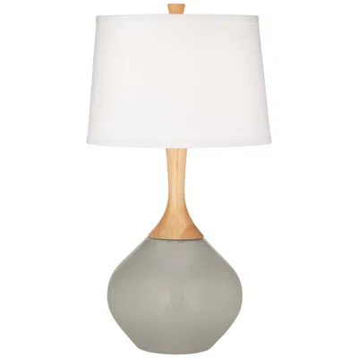 Color Plus Wexler 31" White Shade Requisite Gray Modern Table Lamp
