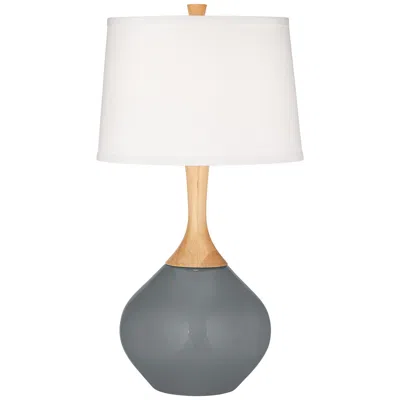 Color Plus Wexler 31" White Shade Software Gray Table Lamp