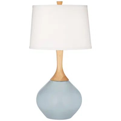 Color Plus Wexler 31" White Shade Take Five Blue Table Lamp