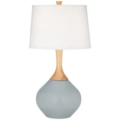 Color Plus Wexler 31" White Shade Uncertain Gray Modern Table Lamp