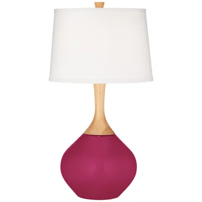 Color Plus Wexler 31" White Shade Vivacious Pink Table Lamp