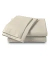 Color Sense 300 Thread Count 100% Cotton Sateen 4-pc. Sheet Set, Queen In Off-white