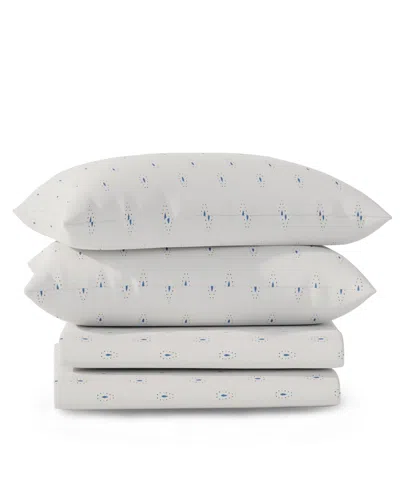 Color Sense Brushed Cool Crisp Percale Printed 3-pc. Sheet Set, Twin Xl