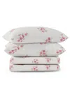 Color Sense Brushed Cool Crisp Printed Cotton 4-pc. Sheet Set, Queen In Pink