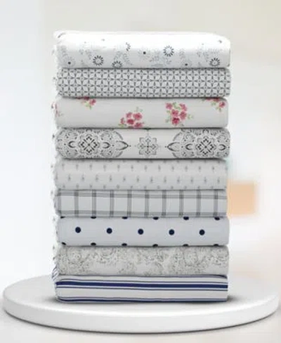 Color Sense Brushed Cool Crisp Printed Cotton Sheet Sets In Pink Floral